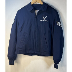 US Air Force Full Zip Bomber Jacket size 14 Wings Collection women's NO LINER
